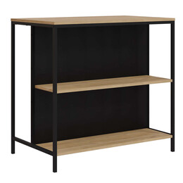 Τραπέζι Μπαρ Detroit Megapap Χρώμα Sapphire oak - Silky Black 100x60x95εκ.