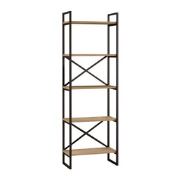 Βιβλιοθήκη Dusan Megapap Χρώμα Sepet oak 58x30x175εκ.