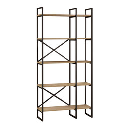 Βιβλιοθήκη Dusan Megapap Χρώμα Sepet oak 87,5x30x175εκ.