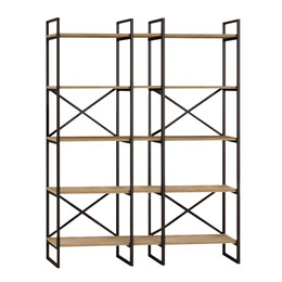 Βιβλιοθήκη Dusan Megapap Χρώμα Sepet oak 143,5x30x175εκ.