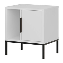 Κομοδίνο Glynn Megapap Χρώμα Λευκό 45x35x50εκ.