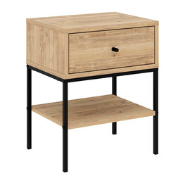 Κομοδίνο Lisa Megapap Χρώμα Saphhire oak 45x35x56εκ.