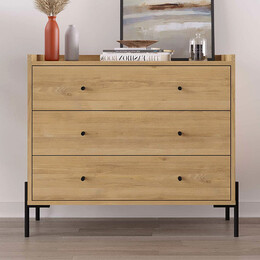 Συρταριέρα Dresser Megapap Χρώμα Sapphire oak 94x40x80,1εκ.