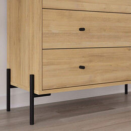 Συρταριέρα Dresser Megapap Χρώμα Sapphire oak 94x40x80,1εκ.