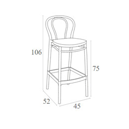 VICTOR 75εκ. ΣΚΑΜΠΟ(Σ4)TAUPE ΠΟΛ/ΝΙΟΥ