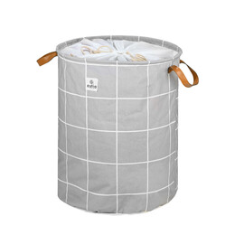 Estia Καλαθι Απλυτων Checkered 60lt Πτυσσομενο με Χερουλια