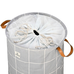 Estia Καλαθι Απλυτων Checkered 60lt Πτυσσομενο με Χερουλια