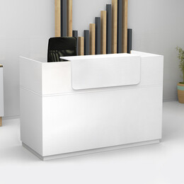 Γραφείο Reception Lemmon Megapap Χρώμα Λευκό 160x70x110εκ.