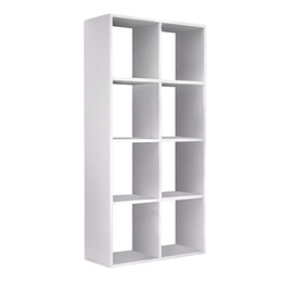 Βιβλιοθήκη Anser Megapap Χρώμα Λευκό 69,8x29x142εκ.