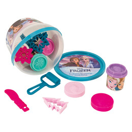 As Κουβαδάκι με 4 Βαζάκια Πλαστελινης 2οζ και 8 Εργαλεια Frozen (1045-03602)