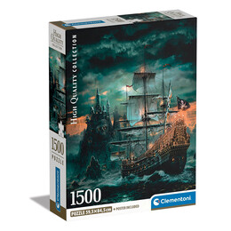 Clementoni Παζλ High Quality Collection Το Πλοίο Των Πειρατών 1500 τμχ - Compact Box