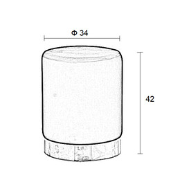 LINDA/S ΣΚΑΜΠΟ BLACK VELVET ΥΦΑΣΜΑ Φ.34Χ42εκ.