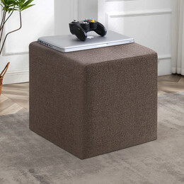 Σκαμπώ Kare Megapap Υφασμάτινο Χρώμα Καφέ 40x40x40εκ.