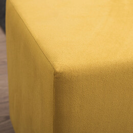 Σκαμπώ Daisy Megapap Υφασμάτινο Χρώμα Κίτρινο 40x40x40εκ.