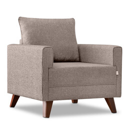 Πολυθρόνα Bella Megapap Υφασμάτινη Χρώμα Κρεμ 82x81x85εκ.