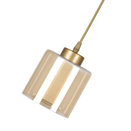 Φωτιστικό Οροφής Kenedy Megapap e27 Γυάλινο Μονόφωτο Χρώμα Χρυσό Ø13x60εκ.