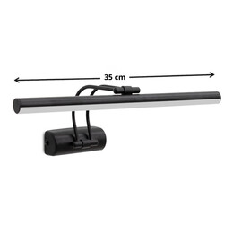 Απλίκα Καθρέπτη Μπάνιου led Strop Megapap Μεταλλική Χρώμα Μαύρο 35εκ.