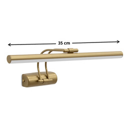 Απλίκα Καθρέπτη Μπάνιου led Strop Megapap Μεταλλική Χρώμα Χρυσό 35εκ.