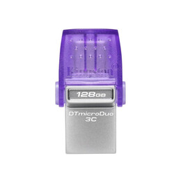 Kingston Technology Datatraveler Microduo 3c 128gb usb Flash Drive usb Type-a / usb Type-c 3.2 gen 1 (3.1 gen 1) Purple