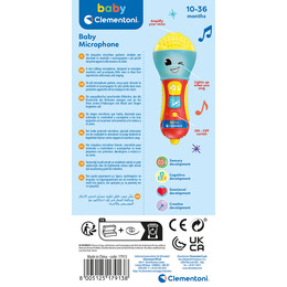 Baby Clementoni Βρεφικό Παιχνίδι Baby Mικρόφωνο Για 10-36 Μηνών