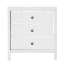 Συρταριέρα French Megapap Χρώμα Λευκό 73x47x81εκ.