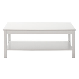 Τραπεζάκι Σαλονιού Rustic Megapap Χρώμα Λευκό 103x60x40εκ.