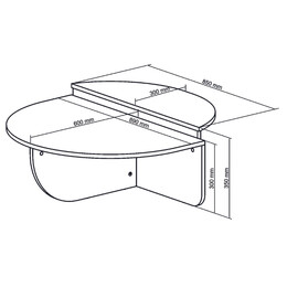 Τραπεζάκι Σαλονιού Nilvia Megapap Χρώμα Sapphire oak Ø85x35εκ.