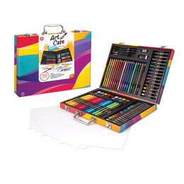 AS Κασετίνα Ζωγραφικής Ξύλινη Deluxe Rainbow Με 100 Αξεσουάρ Για 3+ Χρονών