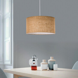 Φωτιστικό Οροφής Monahan Megapap e27 Γιούτα Μονόφωτο Χρώμα Μπεζ 38x21x70εκ.