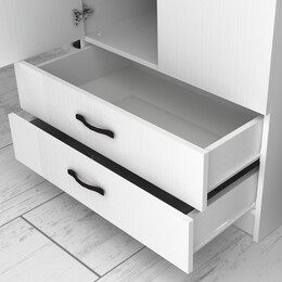 Ντουλάπα Ρούχων Ricardo Megapap Δίφυλλη Χρώμα Λευκό 80x51,8x181εκ.