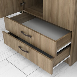 Ντουλάπα Ρούχων Ricardo Megapap Δίφυλλη Χρώμα Καρυδί 80x51,8x181εκ.