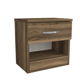 Κομοδίνο Lube Megapap Χρώμα Καρυδί 40x28,2x40εκ.