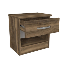 Κομοδίνο Lube Megapap Χρώμα Καρυδί 40x28,2x40εκ.