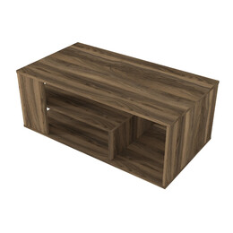 Τραπεζάκι Σαλονιού Abdera Megapap Χρώμα Καρυδί 110x60x42εκ.