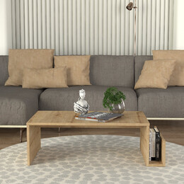 Τραπεζάκι Σαλονιού Regnar Megapap Χρώμα Sapphire oak 100,6x55x31,8εκ.