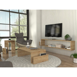 Έπιπλο Τηλεόρασης Επιτοίχιο Regnar Megapap Χρώμα Sapphire oak 168,6x25x31,8εκ.