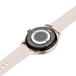 QCY Watch Elite S11 Pink Gold - Small metal 1,19" AMODEL Fashion BT Call IPX8 Waterproof 7Day always