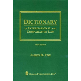 Oxford Dictionary of International and Comparative law 3rd ed hc