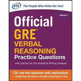 Official gre Verbal Reasoning Practice Questions: 1 pb