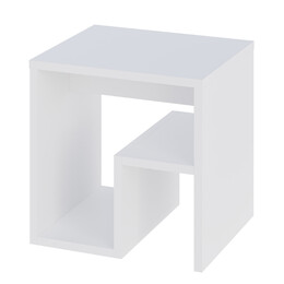 Τραπεζάκι Βοηθητικό - Κομοδίνο bon Megapap Χρώμα Λευκό 40x35x40εκ.