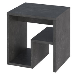 Τραπεζάκι Βοηθητικό - Κομοδίνο bon Megapap Χρώμα Γκρι Ρετρό 40x35x40εκ.