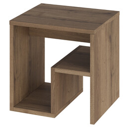 Τραπεζάκι Βοηθητικό - Κομοδίνο bon Megapap Χρώμα Ανοιχτό Καρυδί 40x35x40εκ.