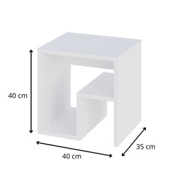 Τραπεζάκι Βοηθητικό - Κομοδίνο bon Megapap Χρώμα Φυσικό Οξιάς 40x35x40εκ.