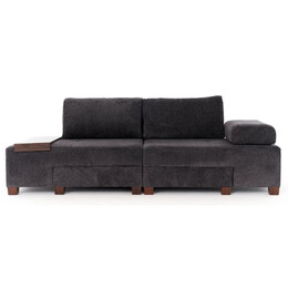 Καναπές - Κρεβάτι Πολυμορφικός Perenna Megapap Τριθέσιος Υφασμάτινος Χρώμα Ανθρακί 233x93x83εκ.