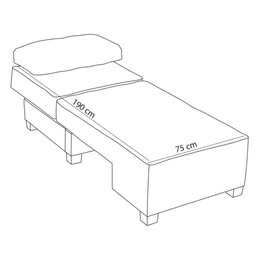 Πολυθρόνα - Κρεβάτι Perenna Megapap Υφασμάτινη Χρώμα Ανθρακί 116x93x83εκ.