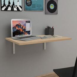 Τραπέζι Κουζίνας - Γραφείο Επιτοίχιο Πτυσσόμενο Ravan Megapap Χρώμα Sapphire oak 72x45εκ.