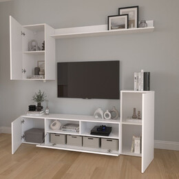 Σύνθεση Τηλεόρασης Rodos Megapap Χρώμα Λευκό 210,2x36x90,4εκ.