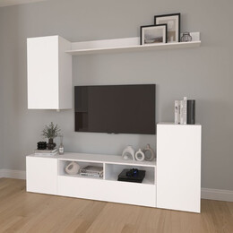 Σύνθεση Τηλεόρασης Rodos Megapap Χρώμα Λευκό 210,2x36x90,4εκ.