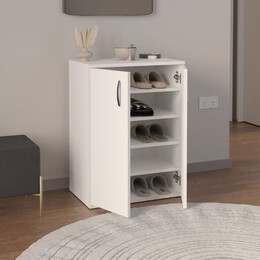 Παπουτσοθήκη - Ντουλάπι Manolo Megapap Χρώμα Λευκό 60x38x81,4εκ.