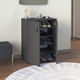 Παπουτσοθήκη - Ντουλάπι Manolo Megapap Χρώμα Ανθρακί 60x38x81,4εκ.